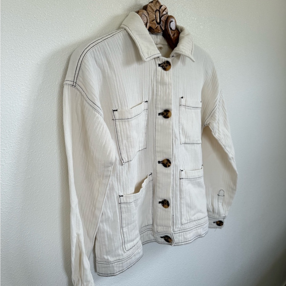 Maurices Off-White Button-Up Jacket - Picture 5 of 6